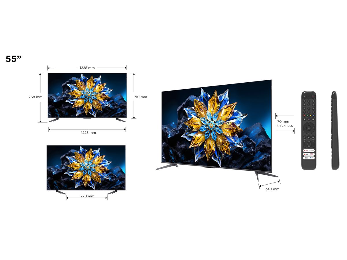 55C655 Pro - 55 Zoll,4K,QLED,GoogleTV,LED FALD
