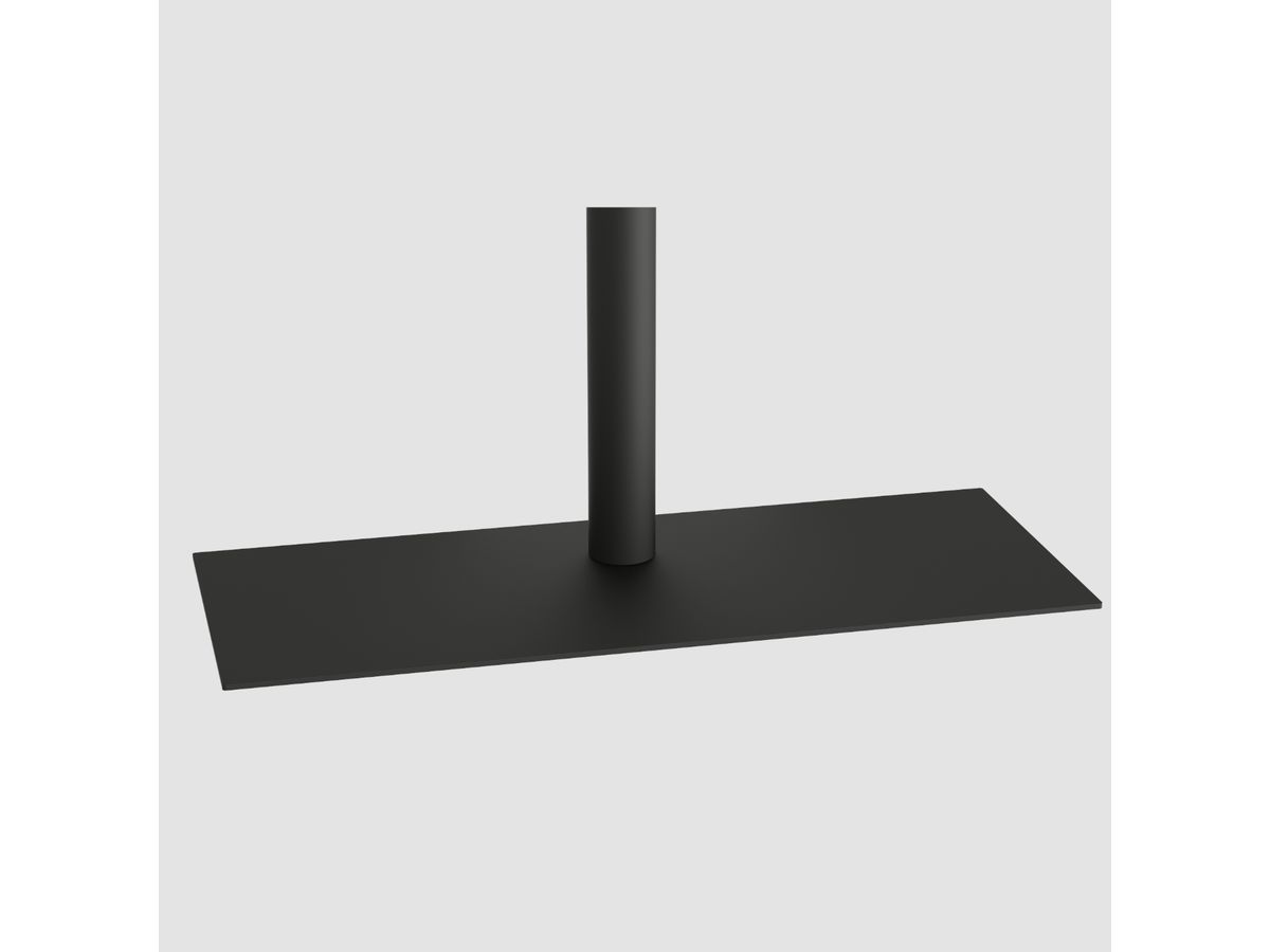 CAV-SOLID-B - Bodenplatte Stahl schwarz, 70x30 cm