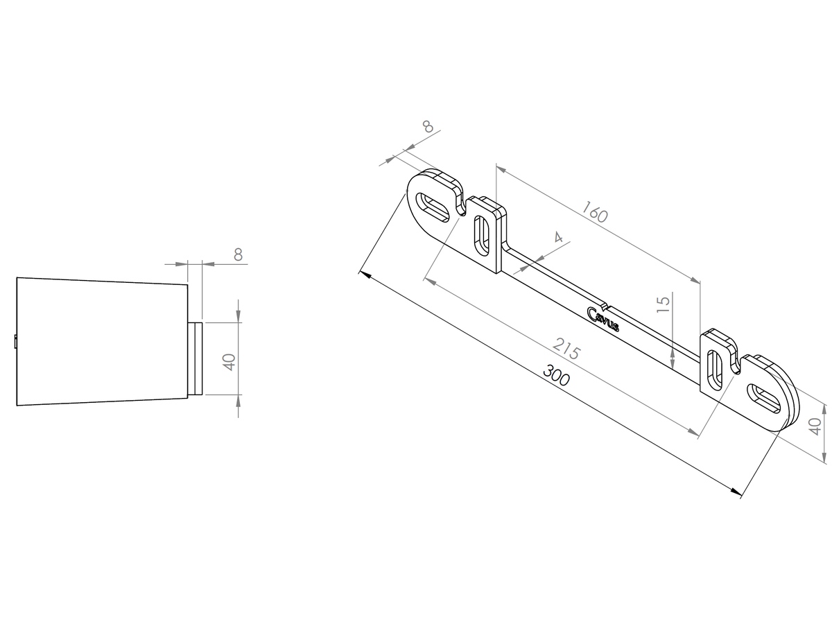 Halterung für Sonos Ray - weiss