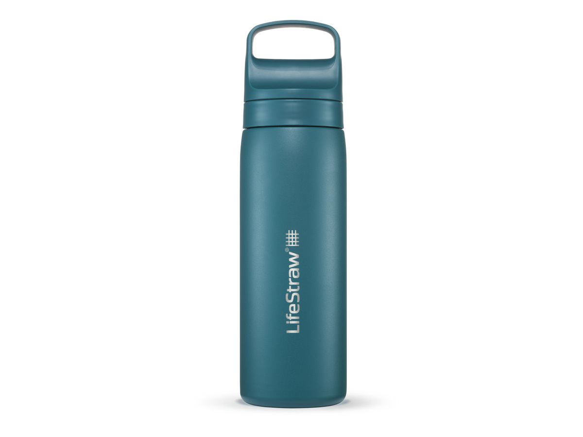 Go, Wasser Filter, 500 ml, Edelstahl - Laguna Teal