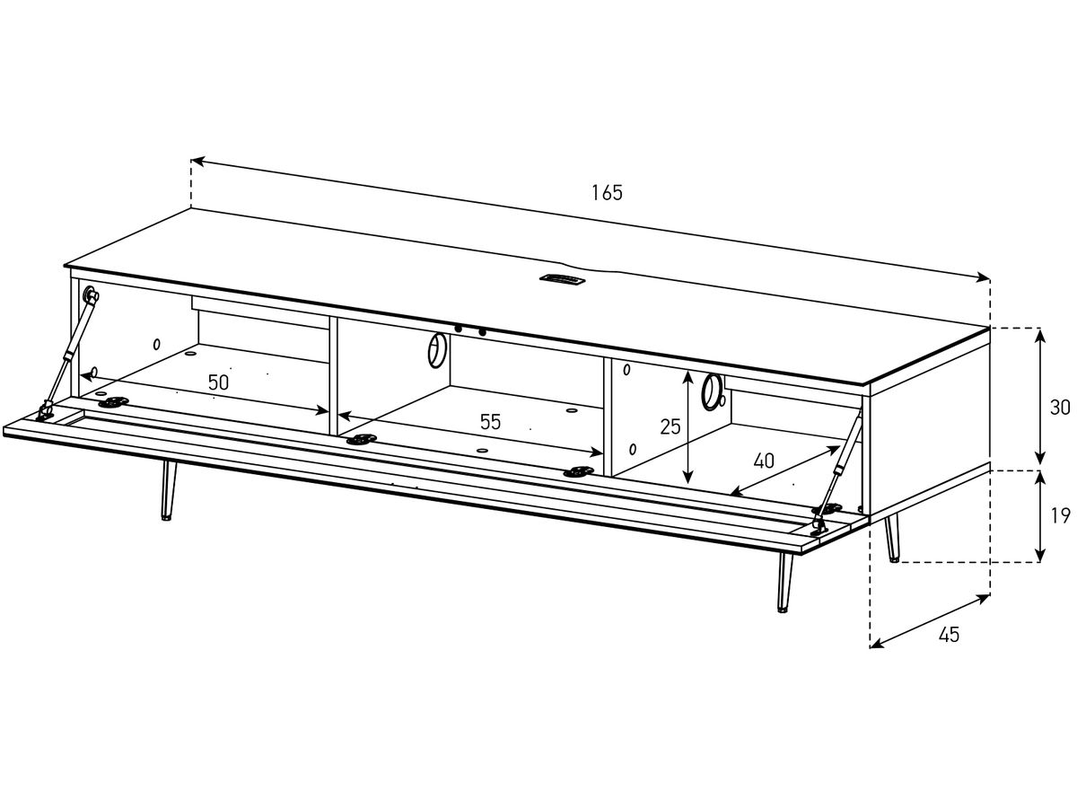 STA362T - Weiss, Stoff Schwarz, Fuss Weiss