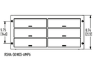 RSHA-SONOS-AMP6 - Panneau de rack 19" pour 6x Sonos AMP