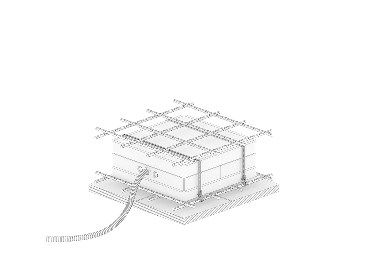 Einbaugehäuse für Betondecken - passend für 6" Lautsprecher