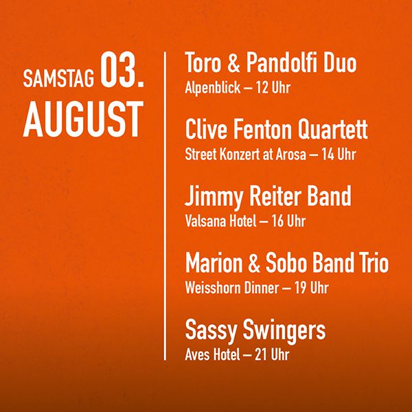 Arosa Jazztage 2024 Programm Tag 3