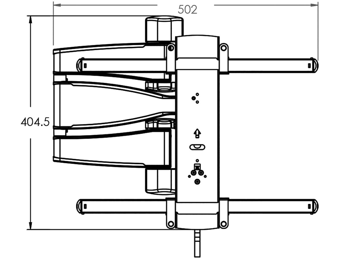 VMF720-S2 - Schwenkbarer Wandhalter Silber