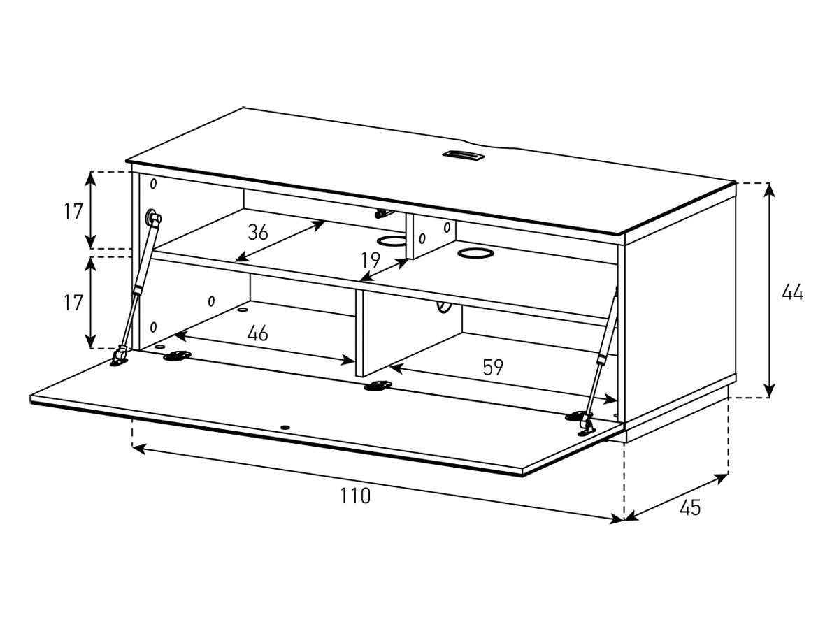 STA110F - Blanc, abattant blanc, socle