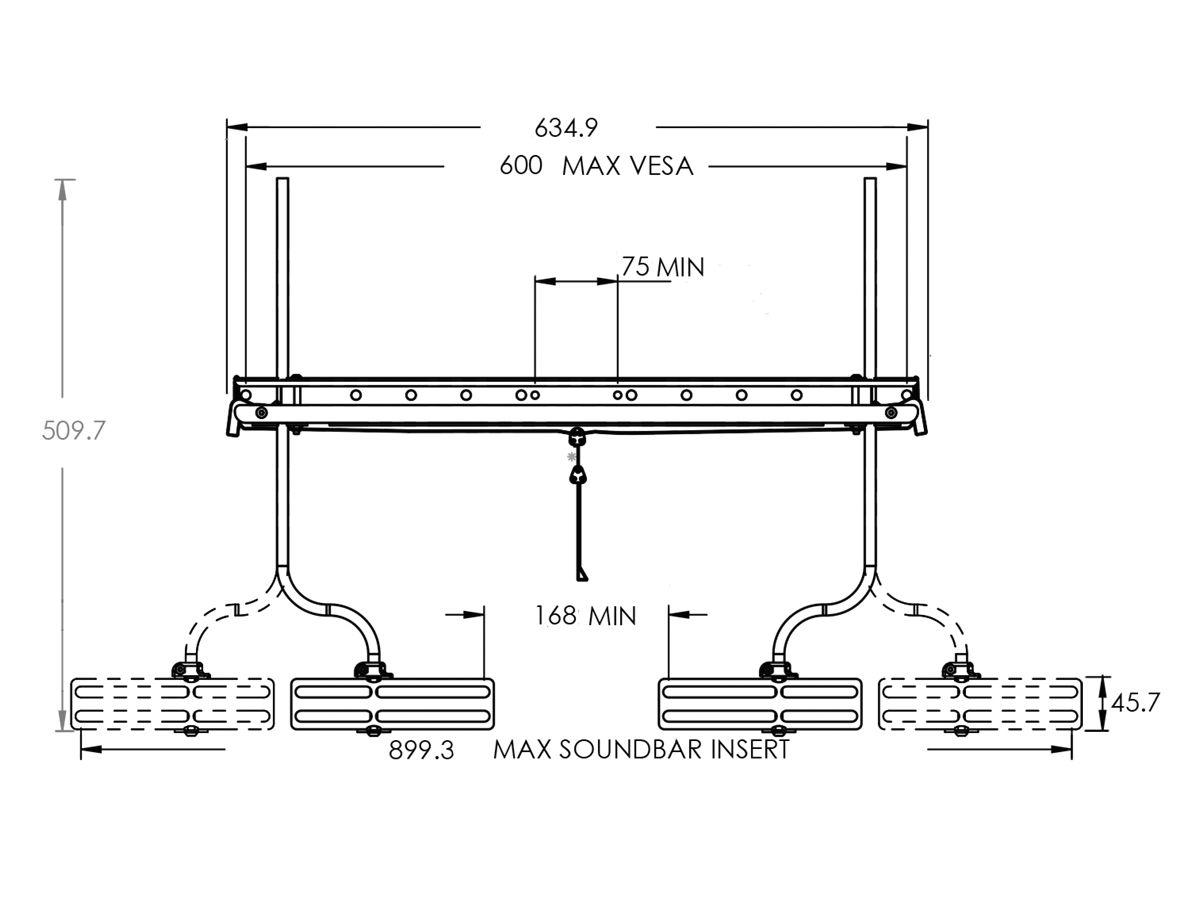 Soundbar Halter Universal - Höhenverstellbar
