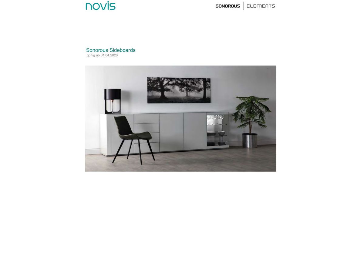 Preisliste zu Elements Sideboard 2020 - deutsch (nur Sideboard)