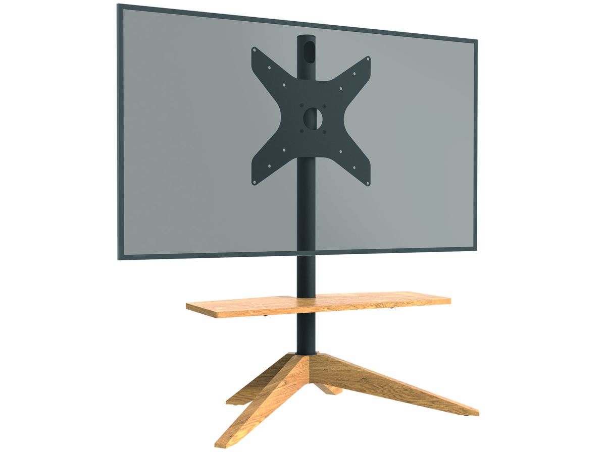 CROSS - Support TV en bois chêne, Vesa 400x400