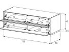 EX12-TF Schwarzglas Sockel 2cm Version C