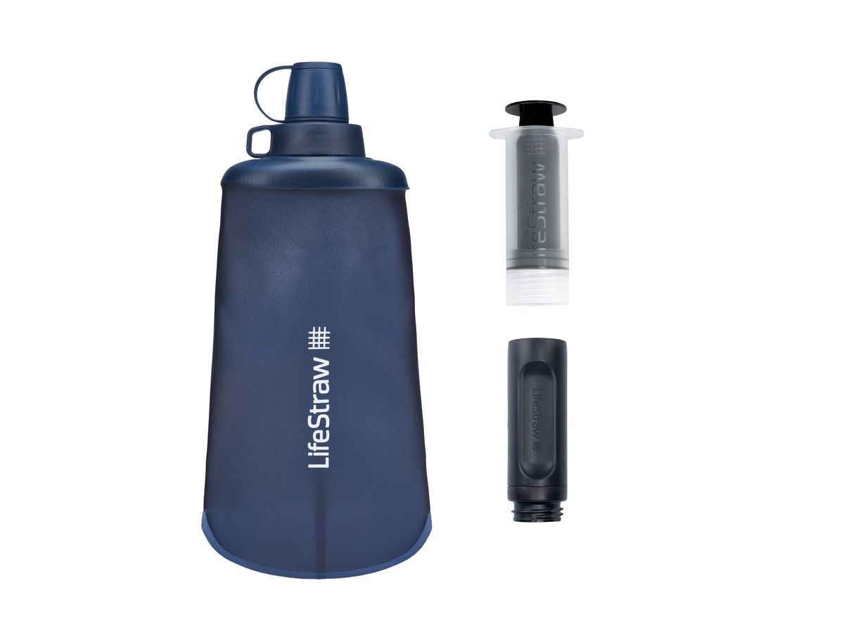 Squeeze Bottle - Mountain blue, 650 ml, Wasserfilter