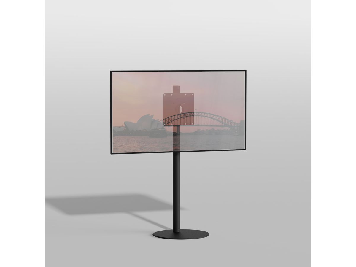 GATE100B22 - TV-Ständer GATE, Schwarz, 100cm, 200x200