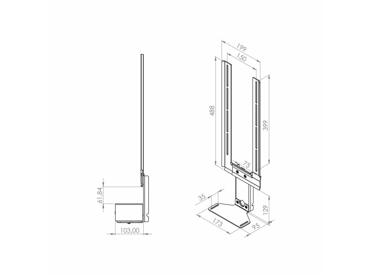 CAPFSBB - Halterung für Sonos Beam, drehbar