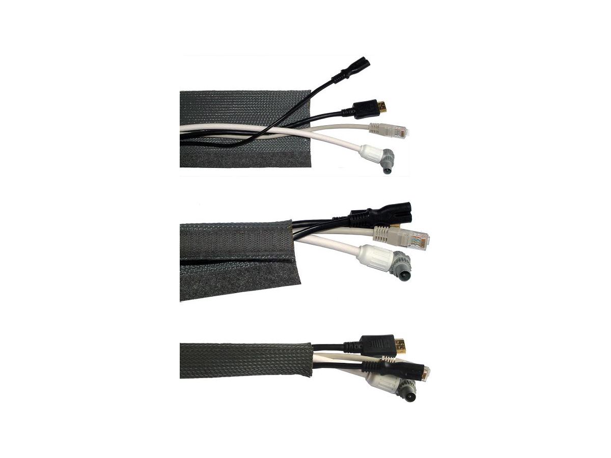 Cable Socks - Velcro 8cm - Schwarz