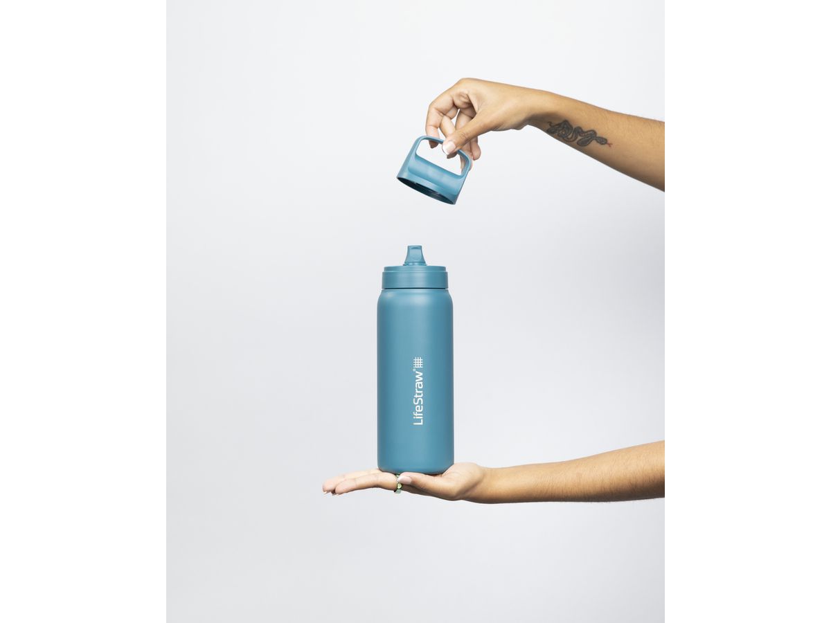 Go, Wasser Filter, 710 ml, Edelstahl - Laguna Teal