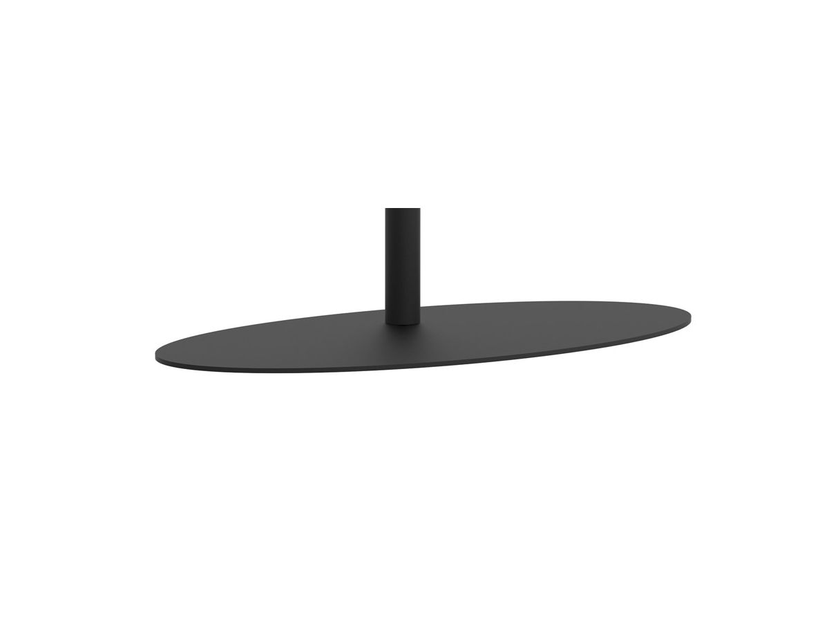 CAV-ORBIT-B - Bodenplatte Oval Stahl schwarz, 98x45 cm