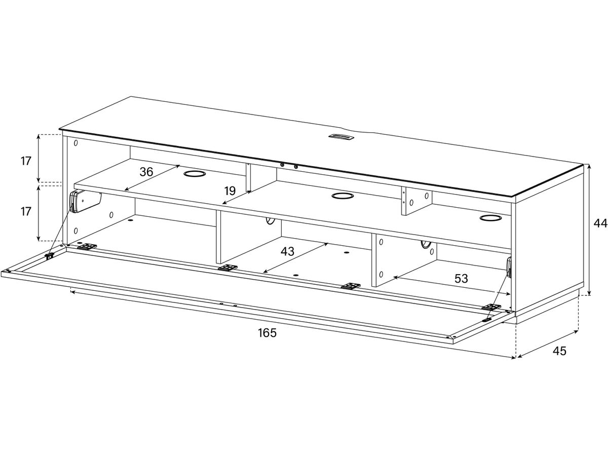 STA260P - Abattant perforé