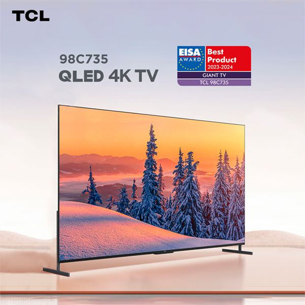 Promobild des TCL-Gewinner-TV mit dem EISA-Logo und der Kategorie in der TCL gewonnen hat