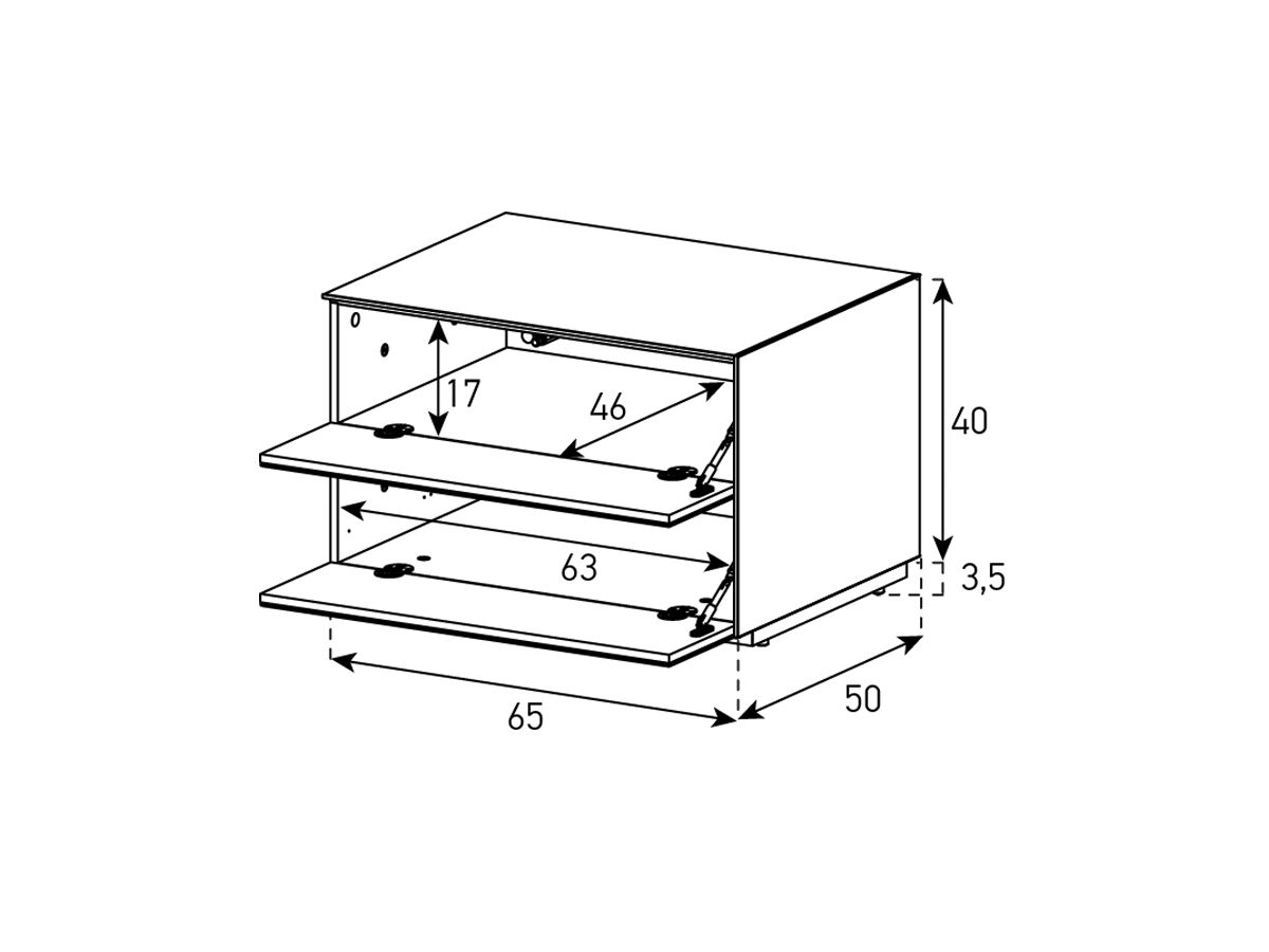 EX20-FF Schwarzglas Sockel 2cm Version C