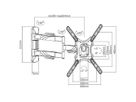 WME102L - Wandhalterung schwenkbar 23"-55"