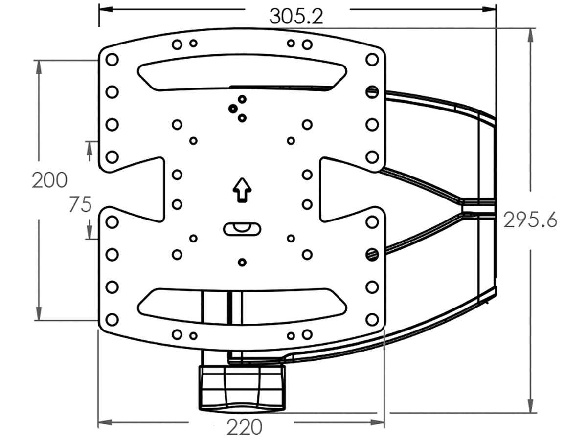VSF716-B2 - Schwenkbarer Wandhalter Silber