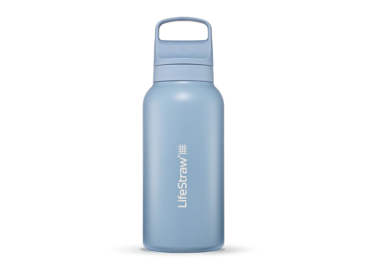 Go, Wasser Filter, 1 Liter, Edelstahl - Icelandic Blue