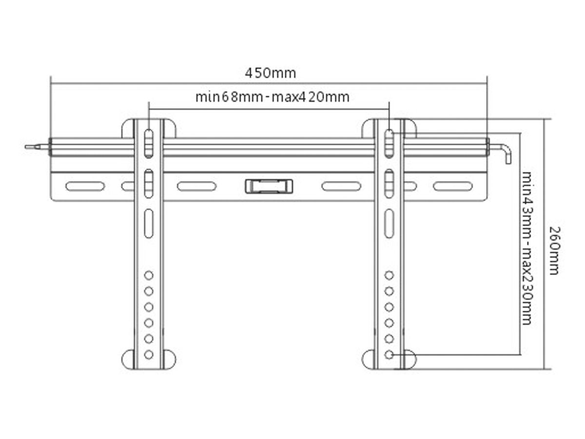 WMF001 - Wandhalterung fix 32"-55"