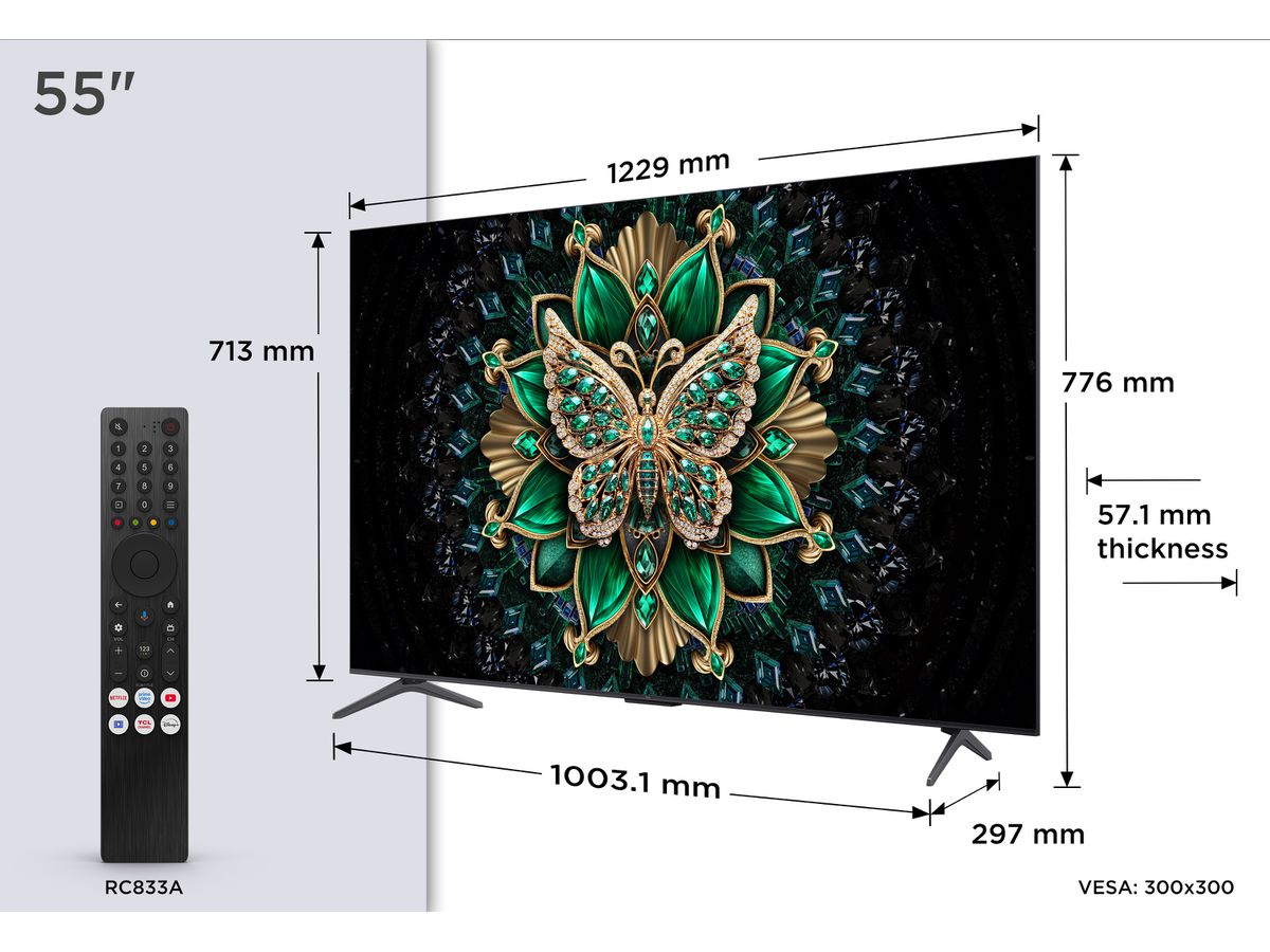 55C6K - 55 Zoll, 4K, MiniLED, 144Hz, GoogleTV