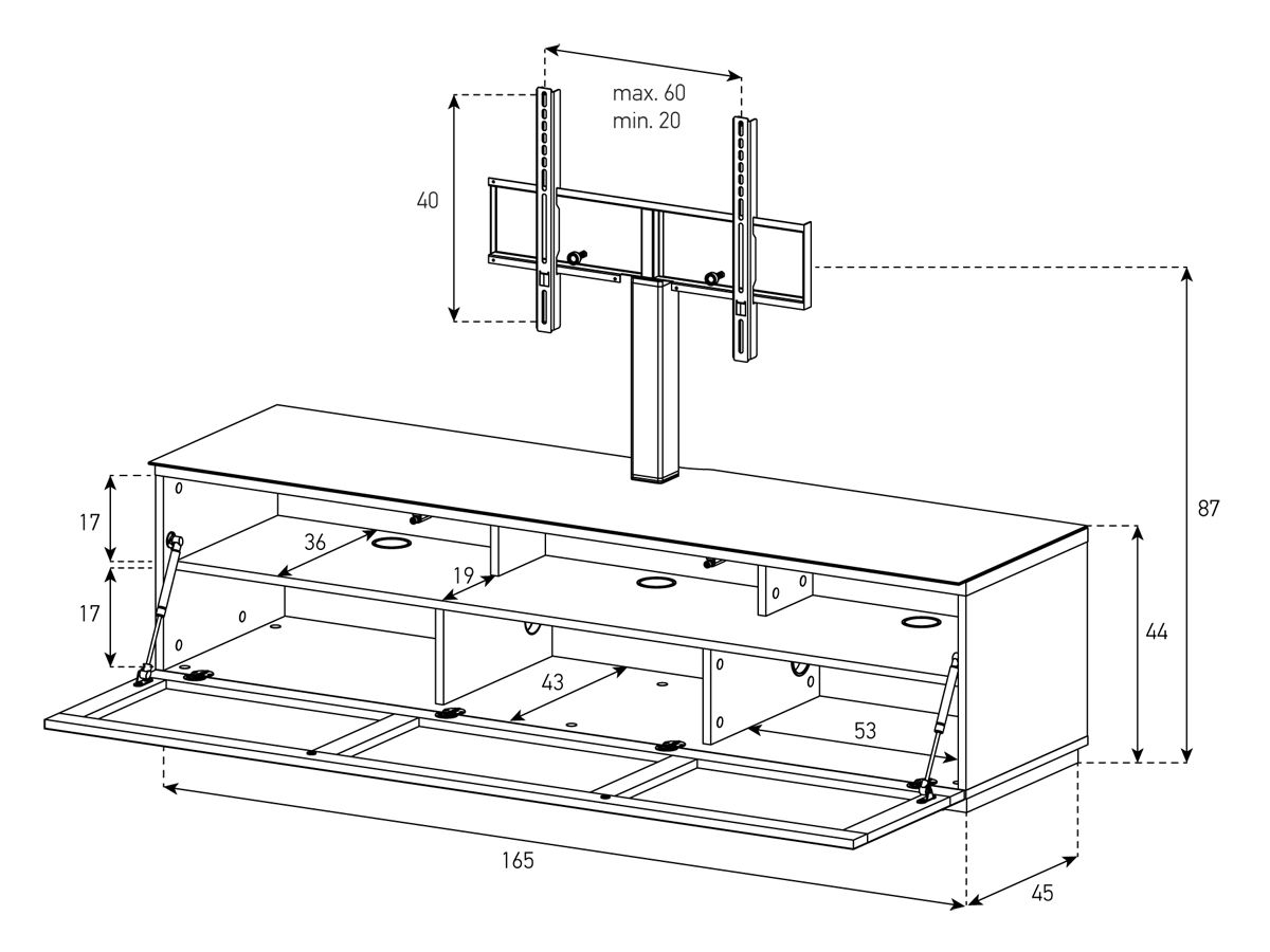 STA261T- Abattant en tissu