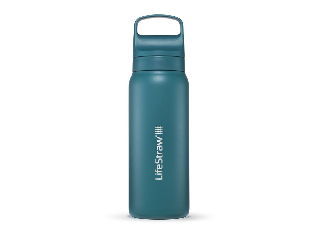 Go, Wasser Filter, 710 ml, Edelstahl - Laguna Teal