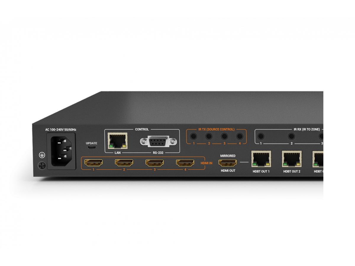 MXV-0404-H2A-KIT - Matrix HDBT KIT 4x4 4K inkl. RX, Audio