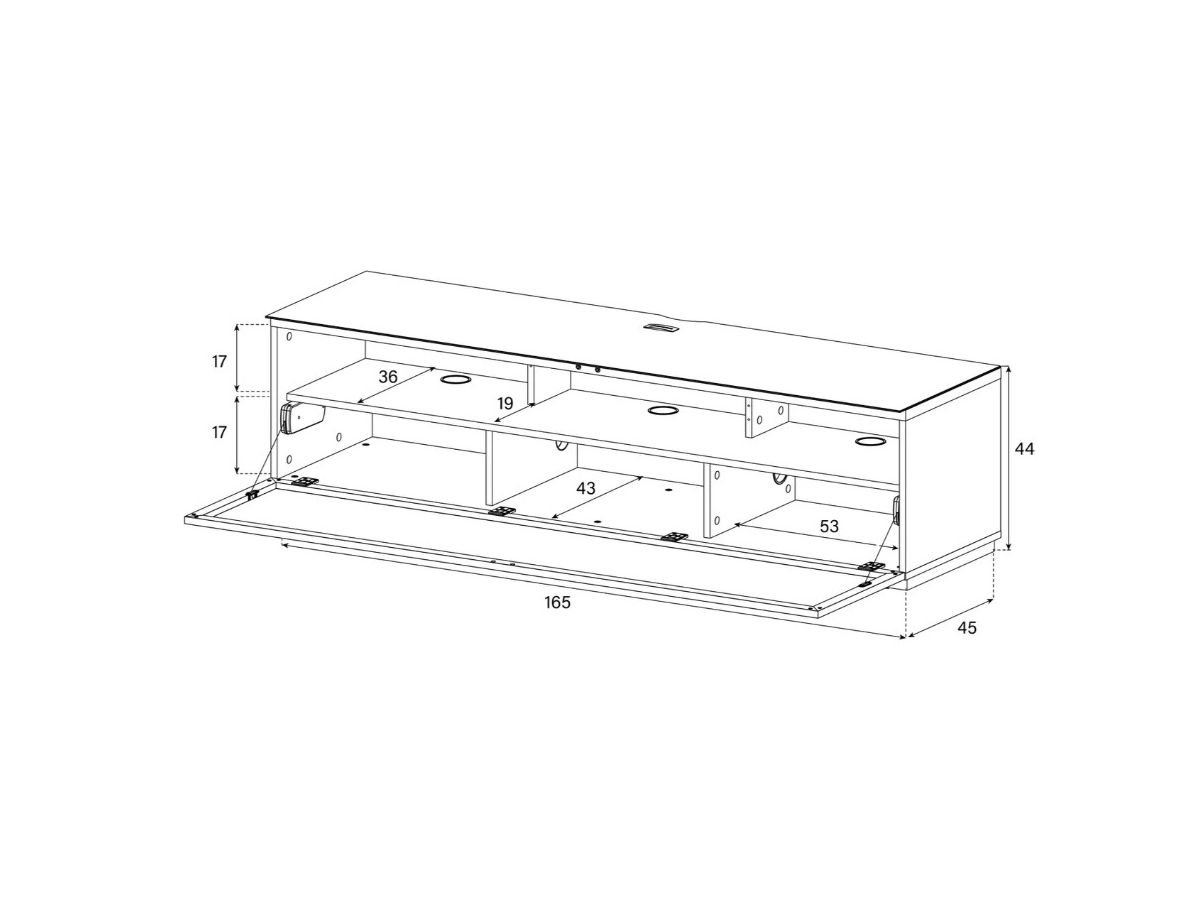 STA260P - Schwarz, Perforation Schwarz, Sockel