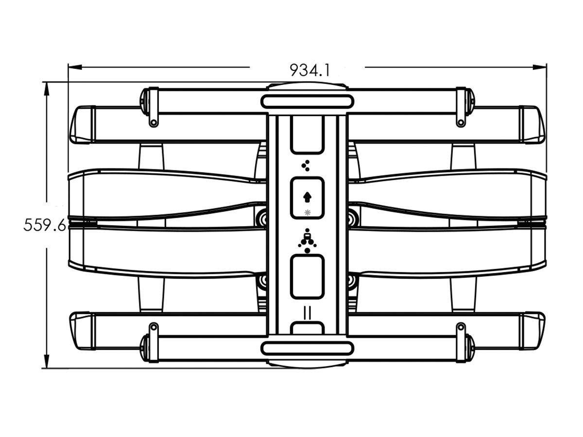 VXF730-B2 - Schwenkbarer Wandhalter Schwarz