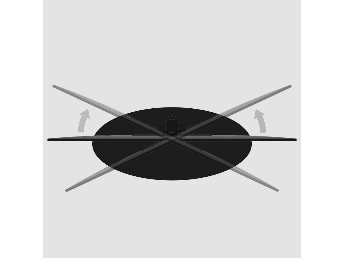 ORBIT100B01A - TV-Ständer ORBIT, Schwarz, 1m, 75x400