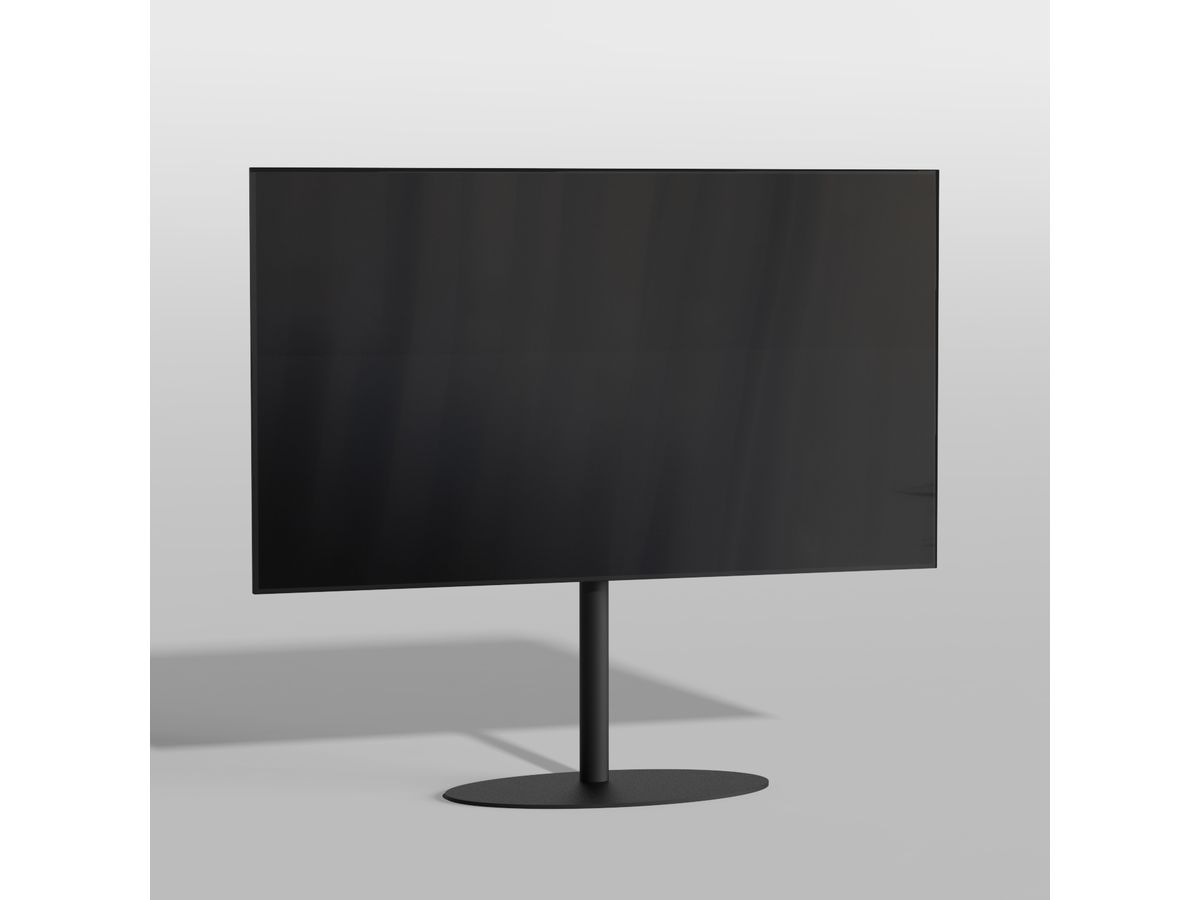 TV-Ständer ELLIPS Stahl Schwarz - Höhe 100 cm