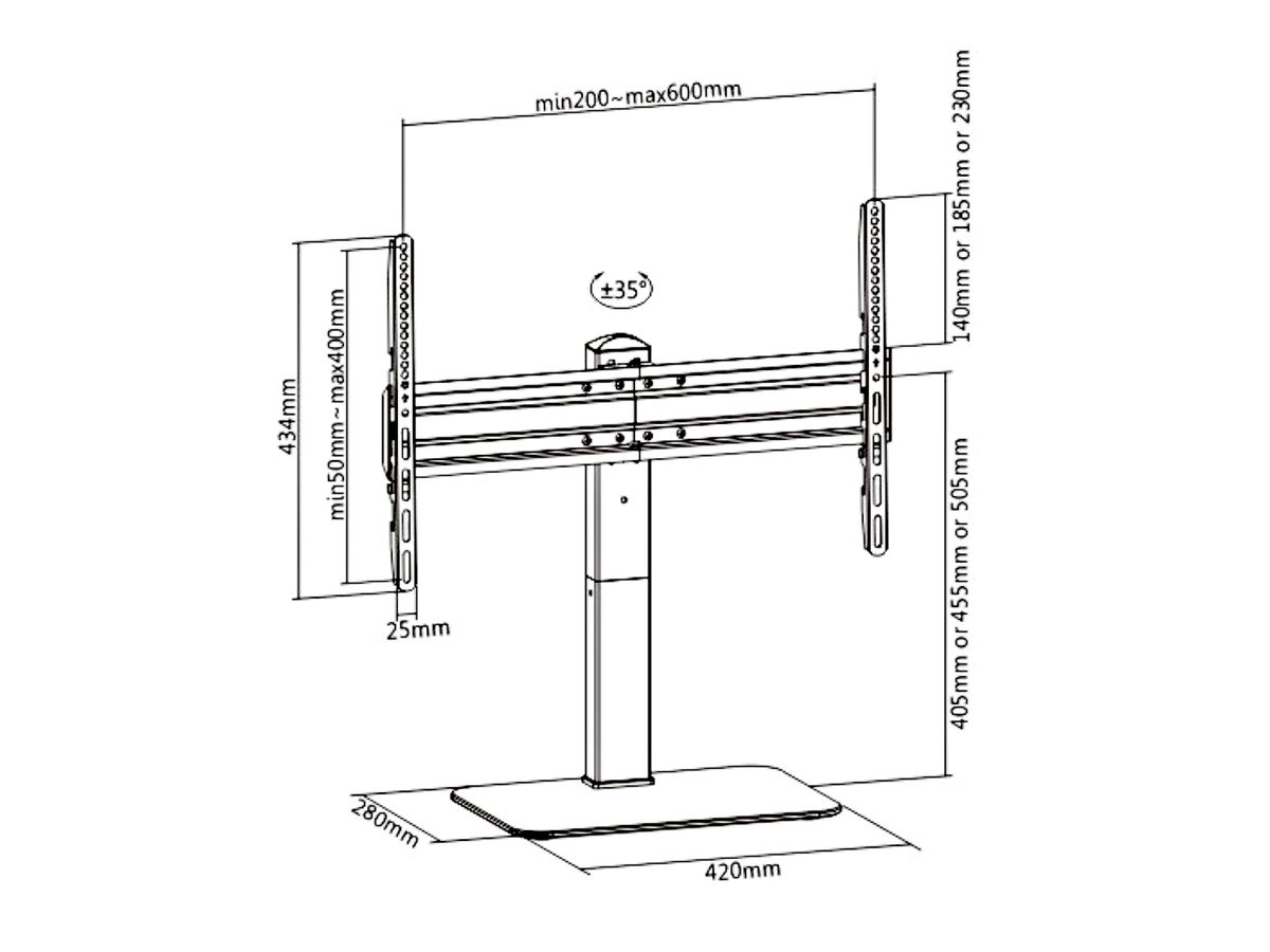 CAV-TS010 - Bildschirmständer Universal, drehbar