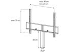 ST-ADP-SLV-5080 - Support TV argent pour Sonorous Studio