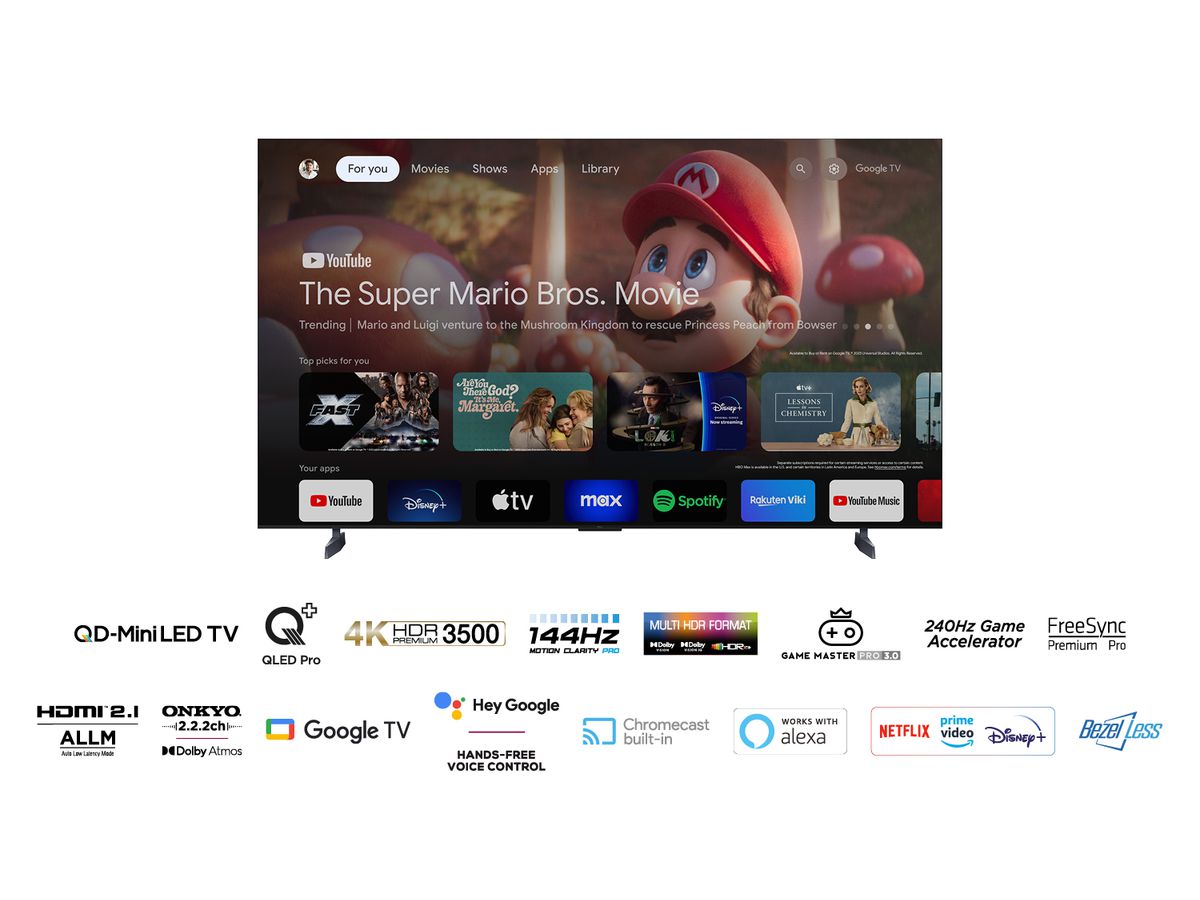 85C855 - 85 Zoll, 4K UHD, MiniLED, GoogleTV, 144H
