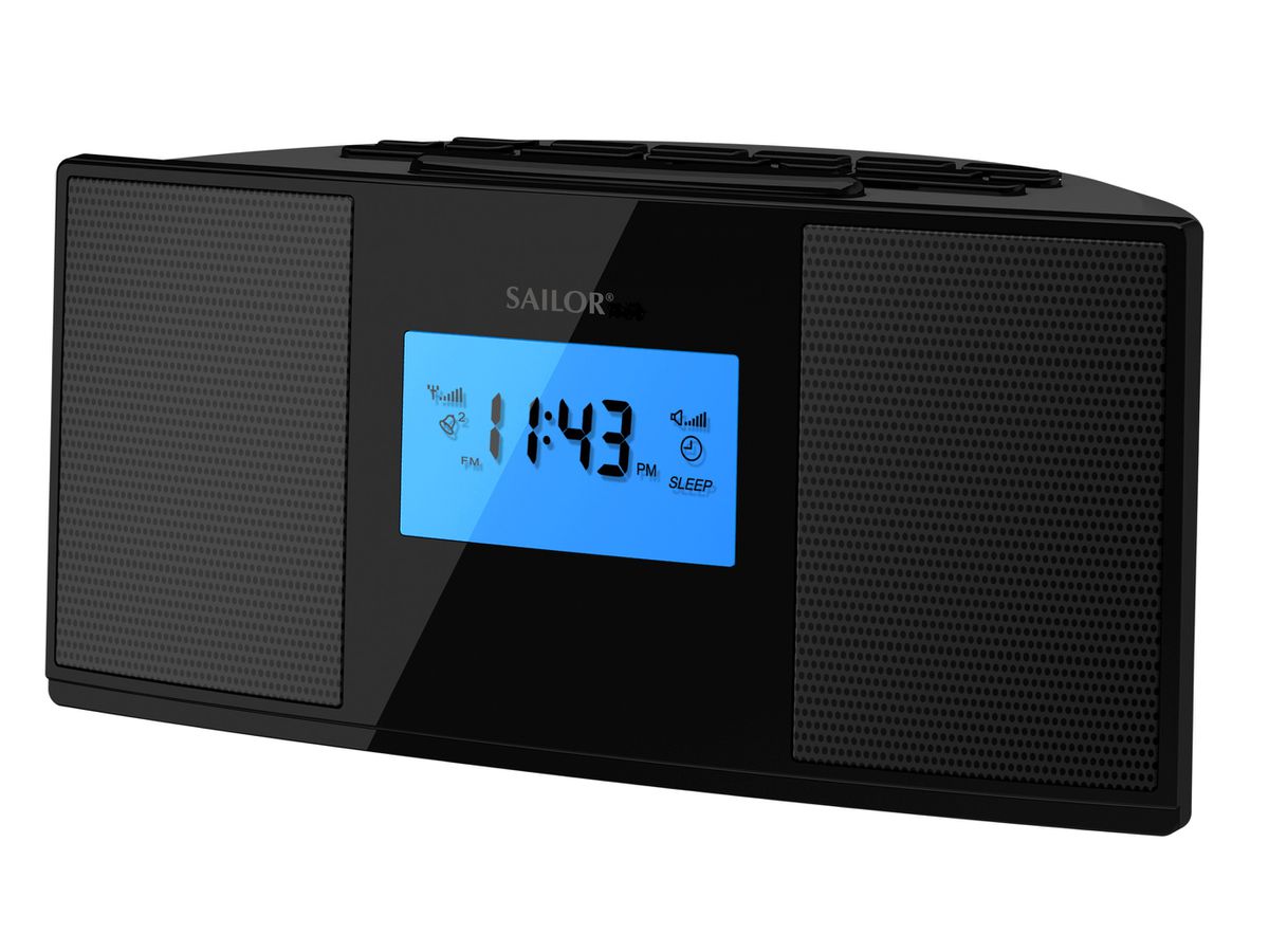 DAB+/FM CLOCK RADIO BLACK - DAB+/FM Radiowecker schwarz