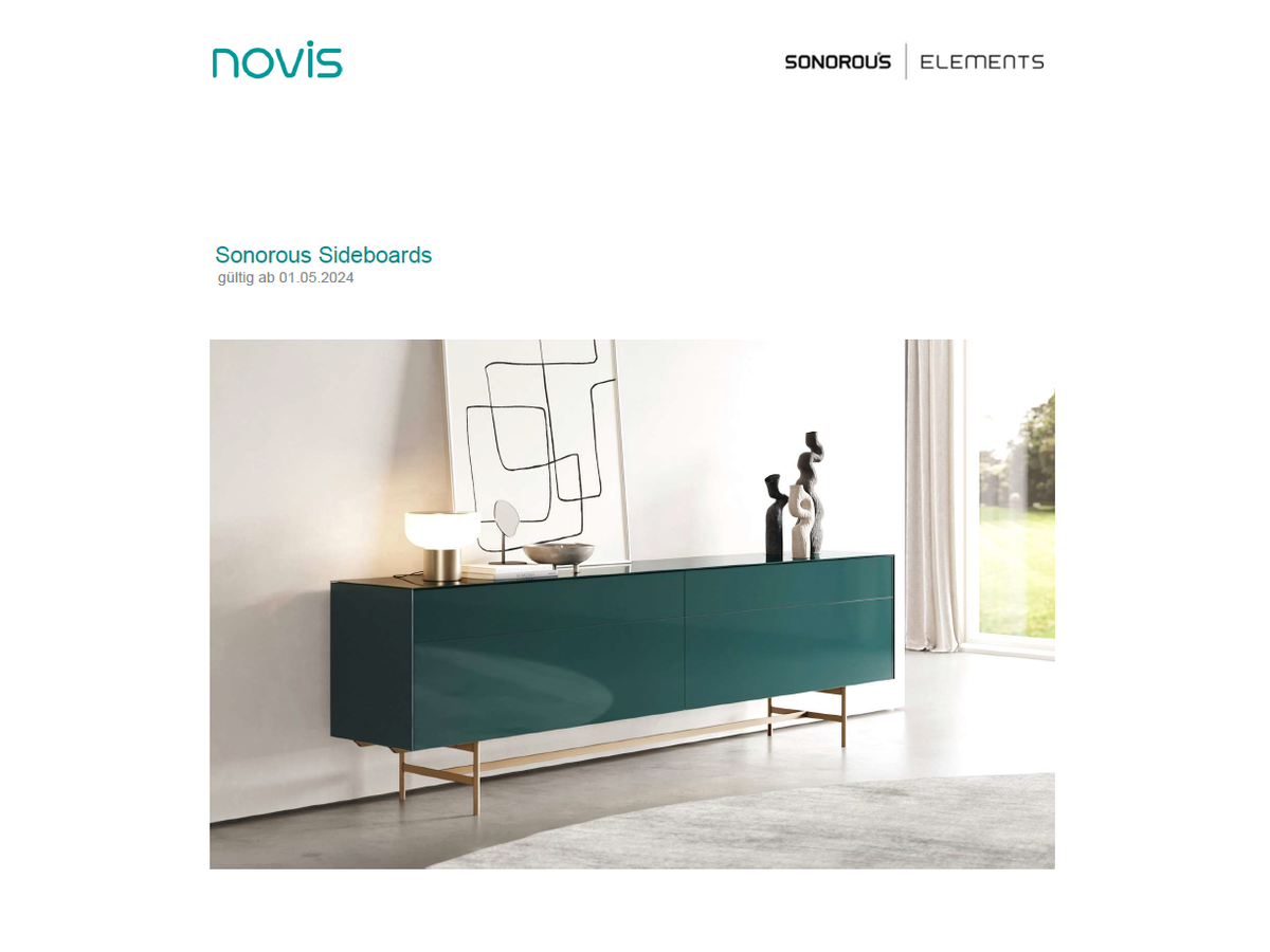 Preisliste zu Elements Sideboard 2024 - deutsch (nur PDF)