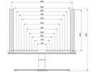 Support de table pivotant 46"- 60" - Noir, Vesa 400x600