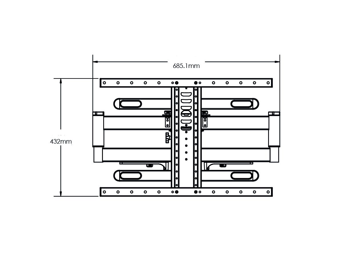VODLF125-B2 - Schwenkbarer Wandhalter Schwarz
