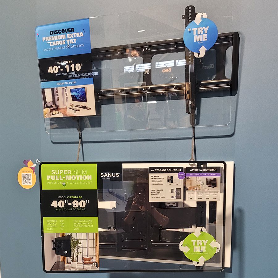 Messebild novis Stand an der Home & Professional 24 - Sanus TV-Halterungen