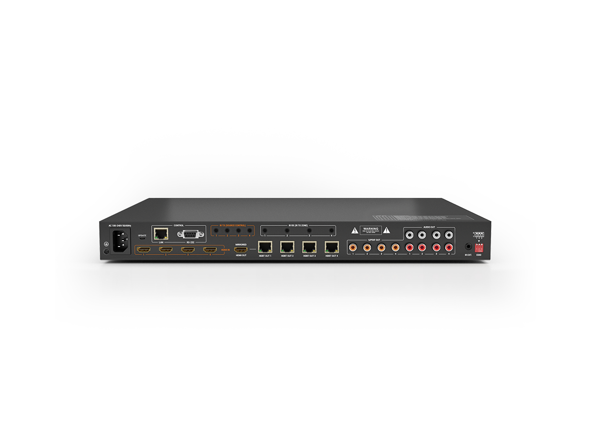 MXV-0404-H2A-KIT - Matrix HDBT KIT 4x4 4K inkl. RX, Audio