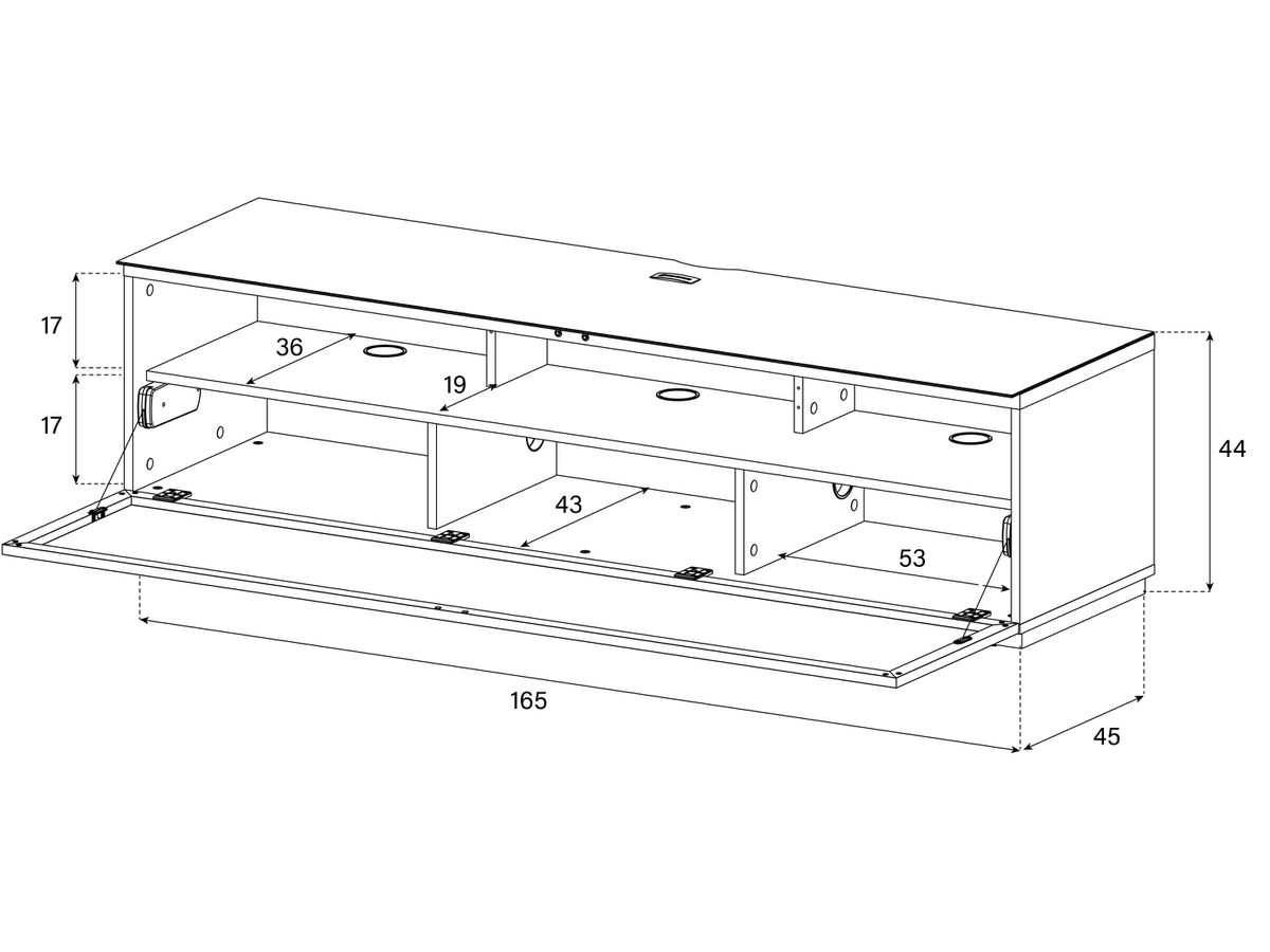 STA260P - Schwarz, Perforation Schwarz, Sockel