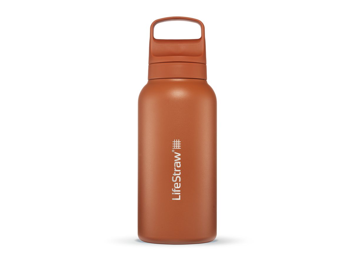 Go, Wasser Filter, 1 Liter, Edelstahl - Kyoto Orange
