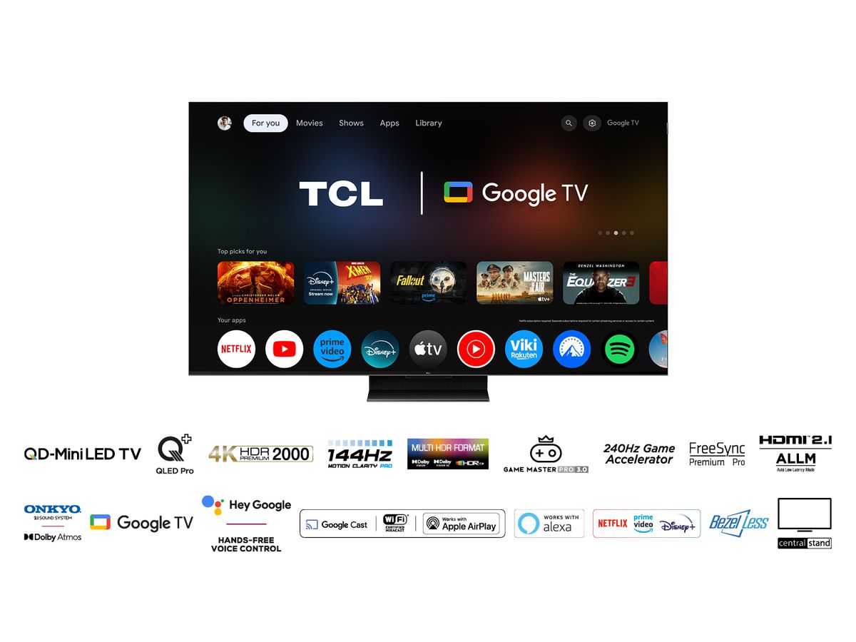 55C765 - 55 Zoll,QD-MiniLED,DV IQ,144Hz,2.1 sound