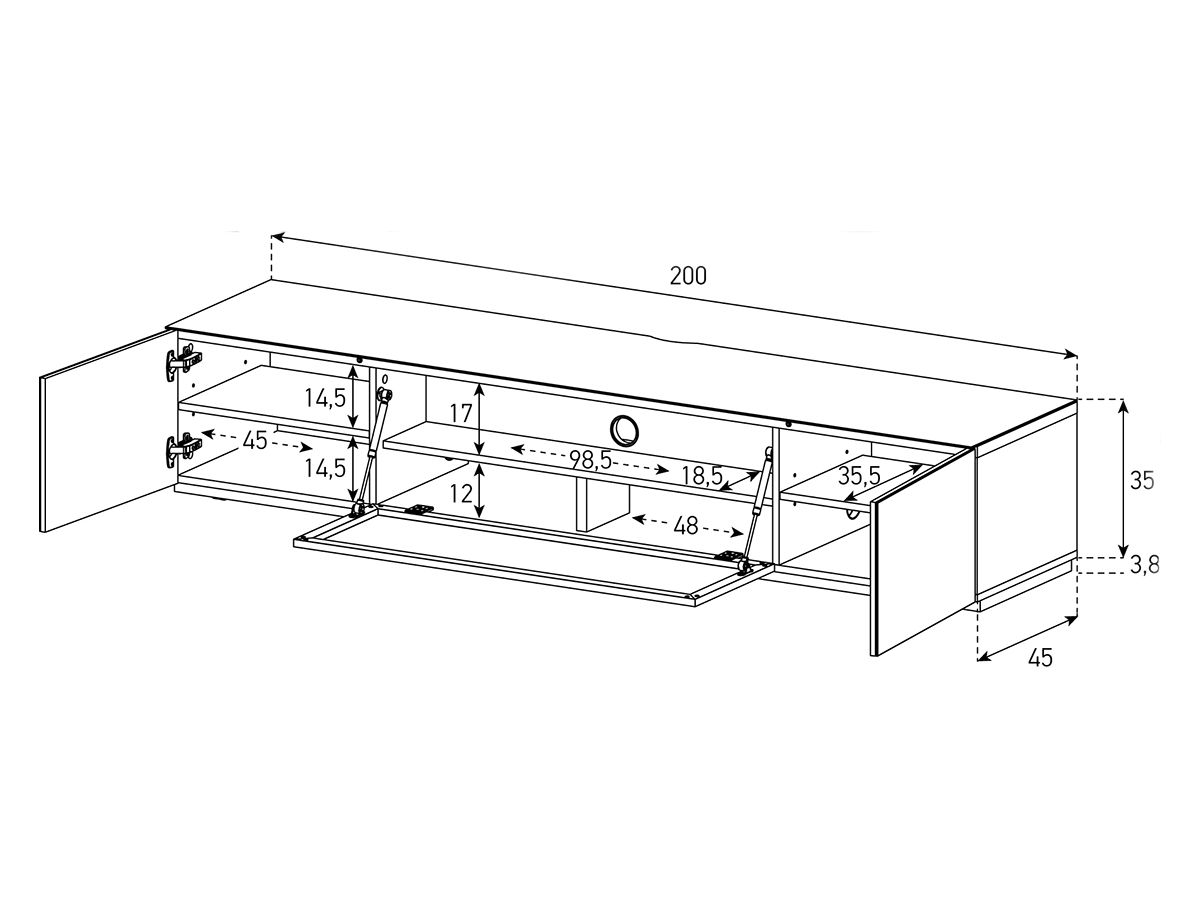 STA200T - Abattant en tissu