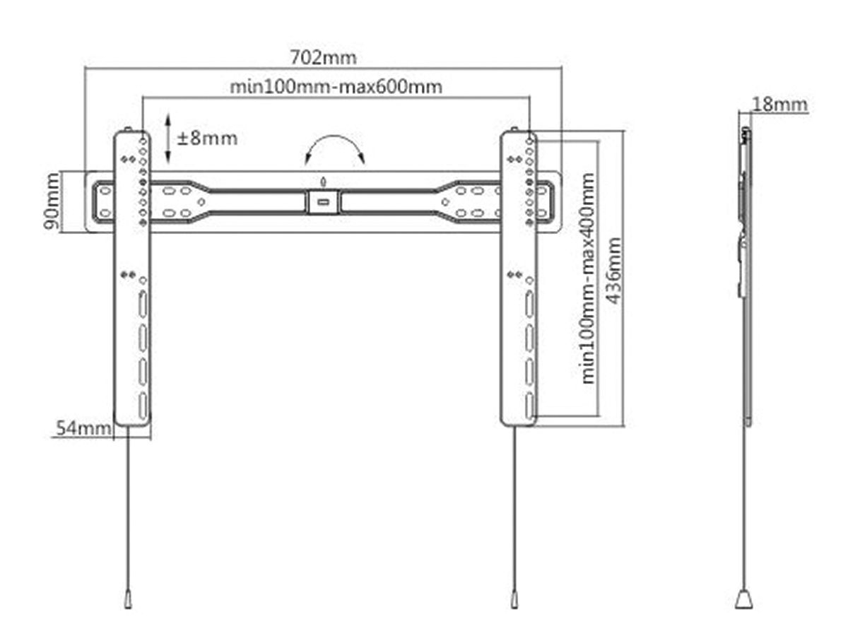 WMF204 - Wandhalterung fix 37"-70"