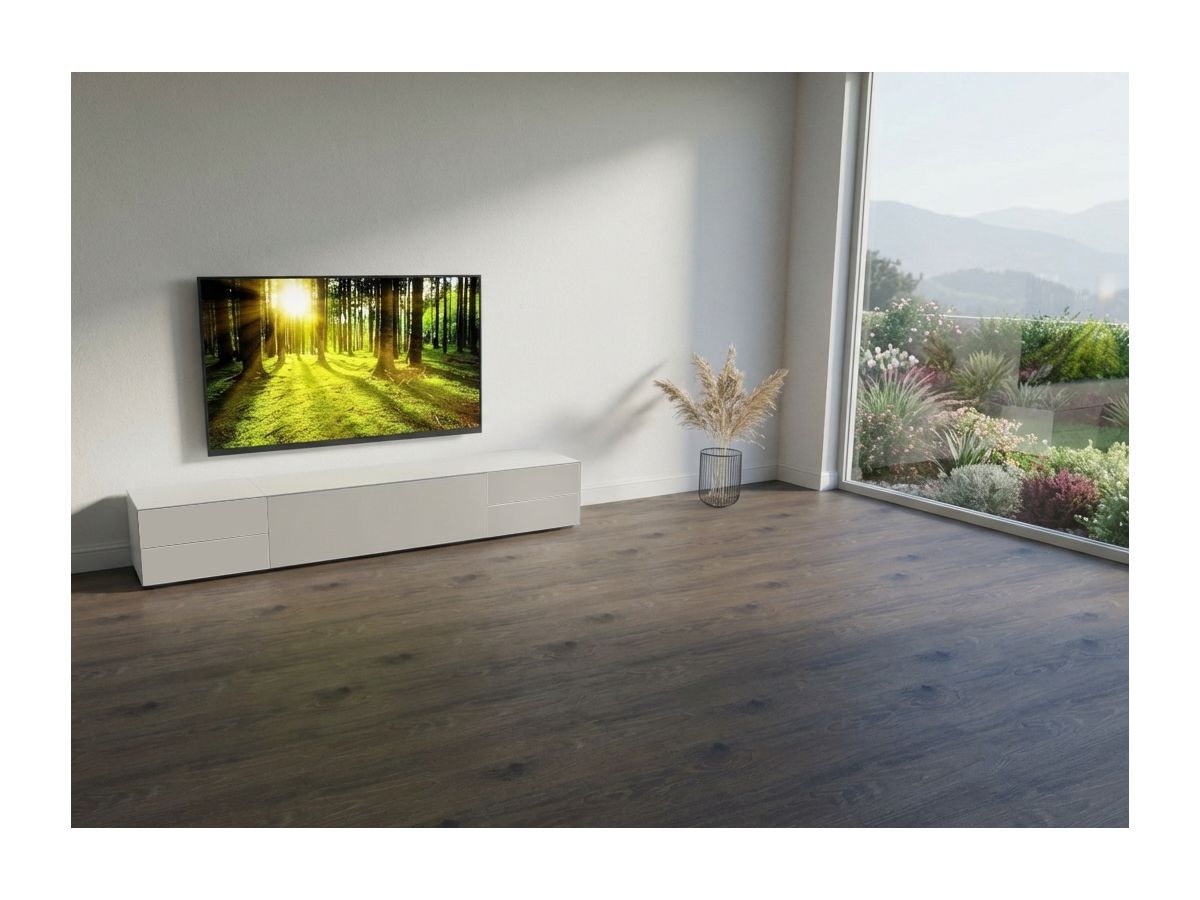 EX-Kombi 260cm - Blanc mat, façade gris mat